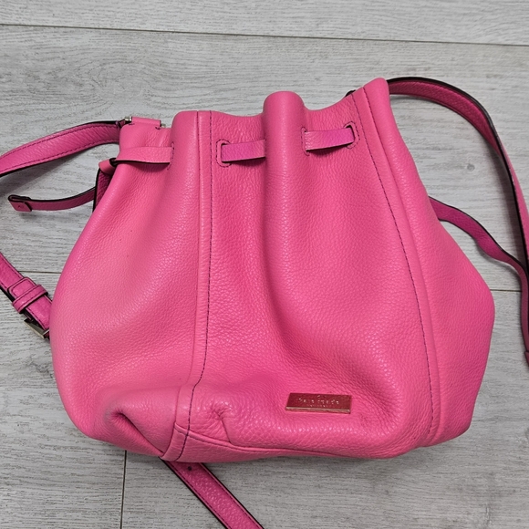 Kate Spade Hot Pink Leather Hobo Shoulder Bag - Picture 3 of 6